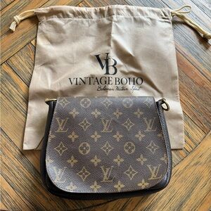 Vintage Boho Monogram Crossbody Bag - Upcycled LV